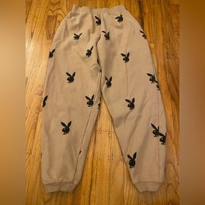 Playboy x Misguided Playboy Logo Oversized Joggers Sweatpants Size S